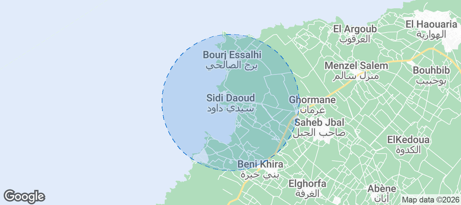 Sidi Daoud Airbnb map